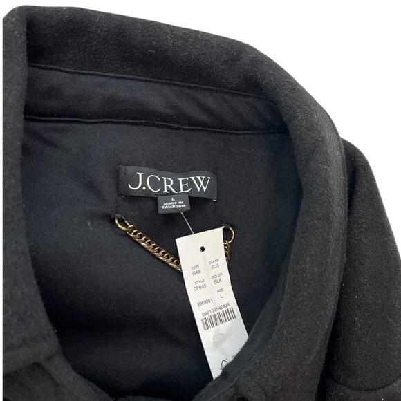 J. Crew Cropped Lady Jacket Buttons Black Size Large - Picture 8 of 10